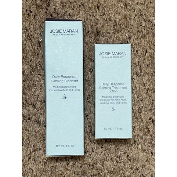 JOSIE MARAN Argan Apothecary Response Calming Treatment Cleanser & Lotion Duo